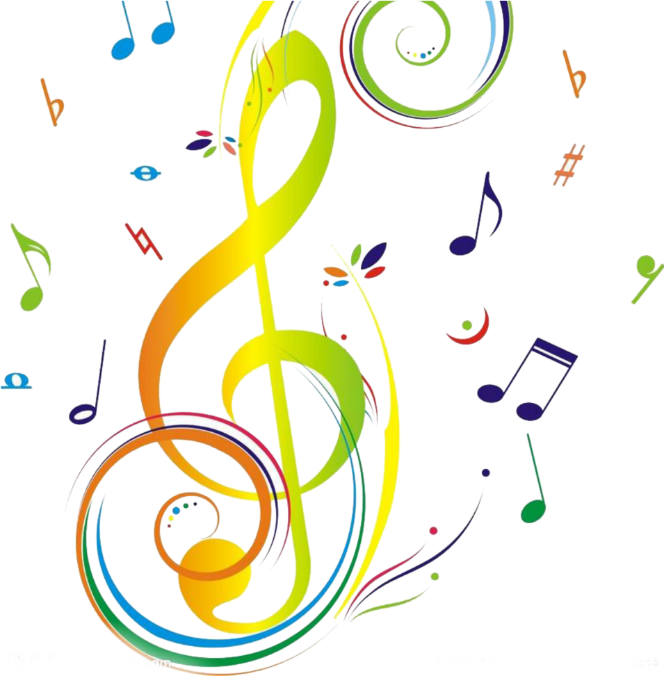 Vibrant Musical Notes Abstract