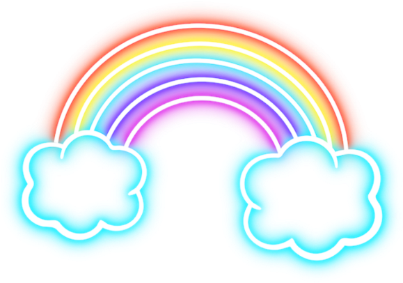 #arco Iris🌈 #arcoiris #art #neon #tumblr #glich #stars - Illustration, HD Png Download PNG with transparent background