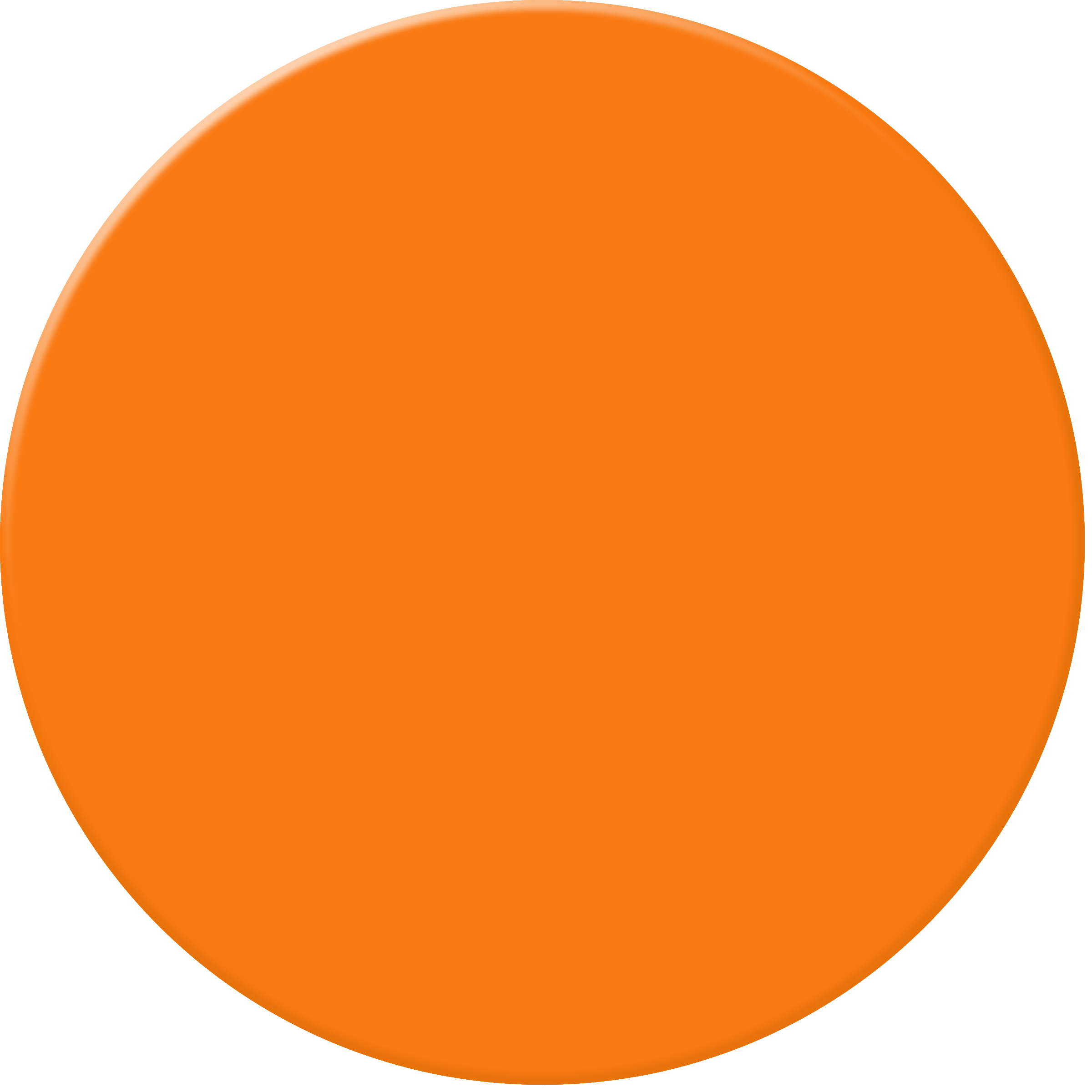 Vibrant Orange Circle Graphic