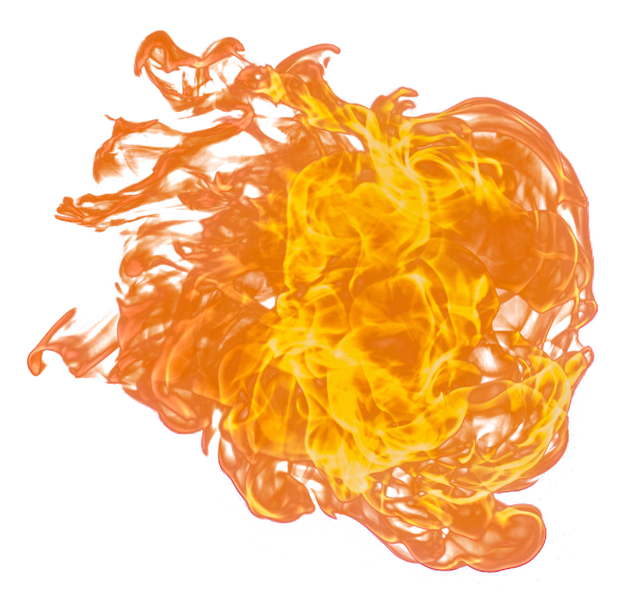 Vibrant Orange Flame Texture