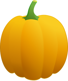 Vibrant Orange Pumpkin Illustration PNG with transparent background
