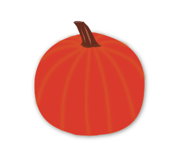 Vibrant Orange Pumpkin Illustration PNG with transparent background
