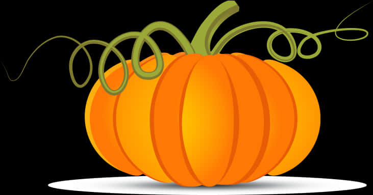 Vibrant Orange Pumpkin Vector