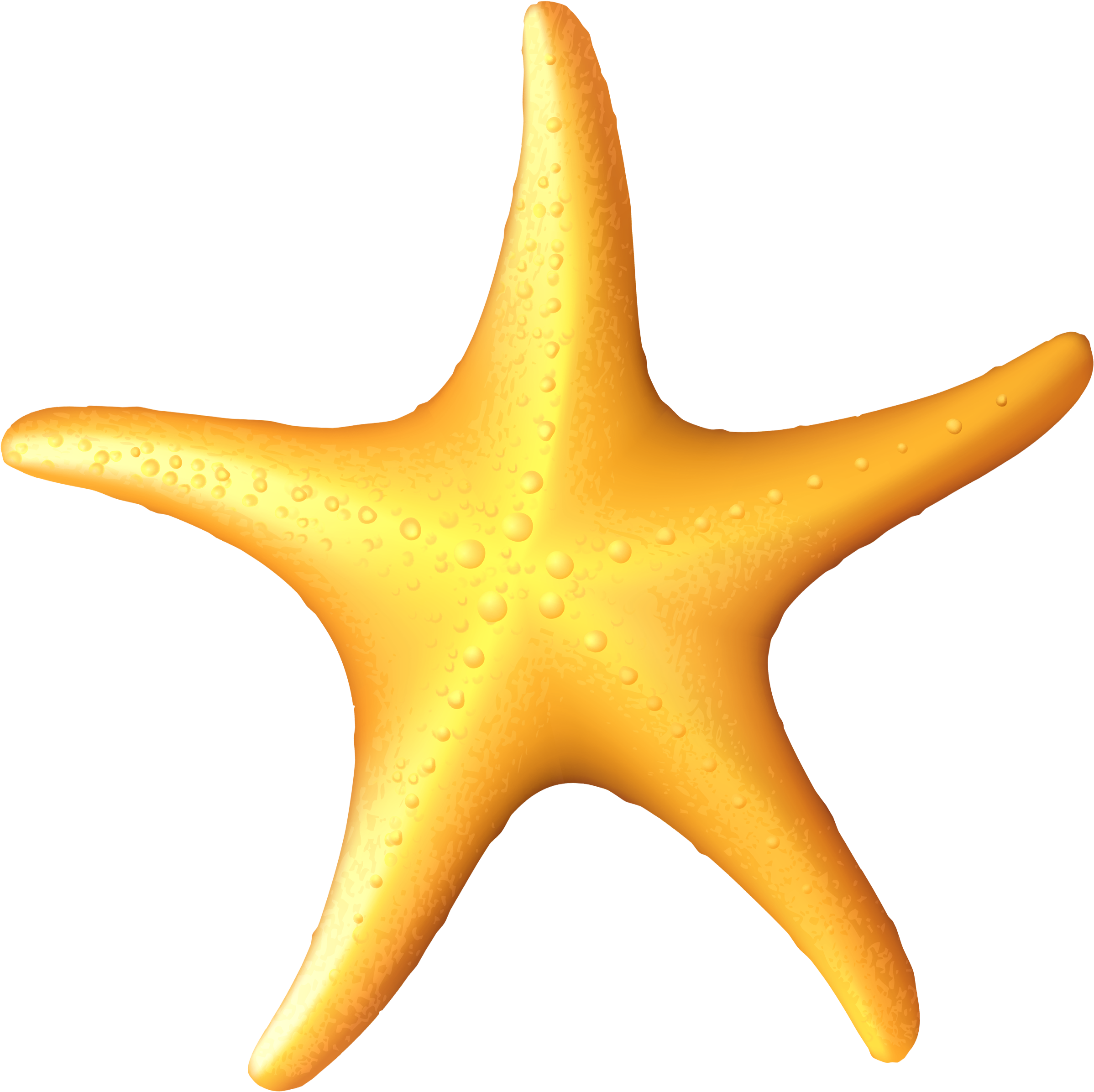 Vibrant_ Orange_ Starfish_ Clipart