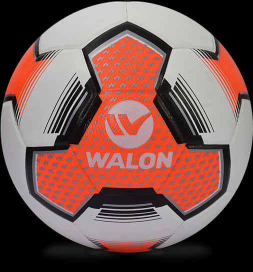 Vibrant Orangeand Black Soccer Ball