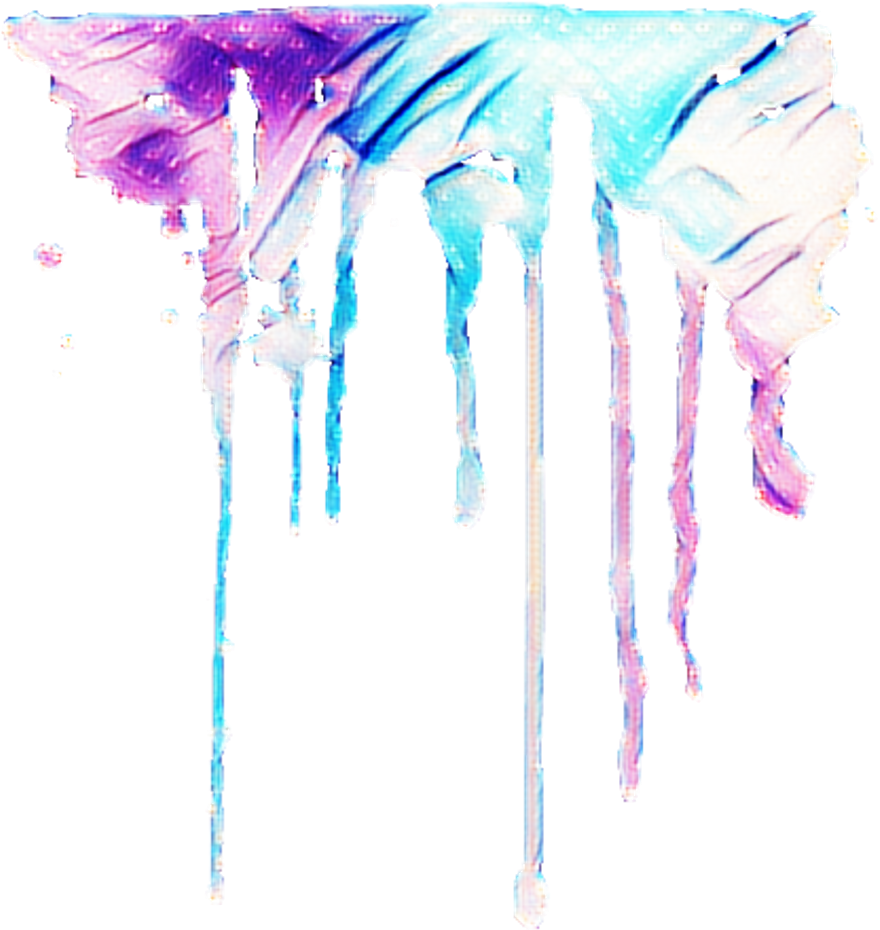 Vibrant Paint Dripson Transparent Background