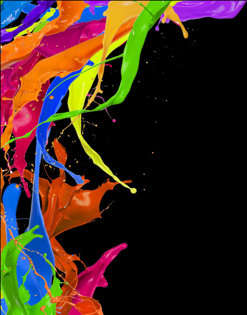 Vibrant_ Paint_ Splash_ Artwork PNG image with a transparent background, free high-resolution download