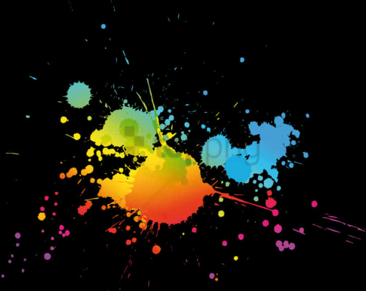 Vibrant_ Paint_ Splash_ Artwork PNG image with a transparent background, free high-resolution download