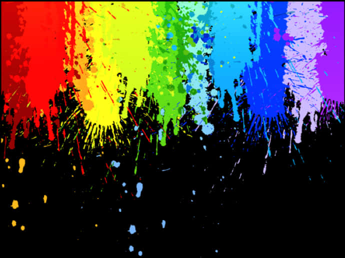 Vibrant Paint Splash Explosion PNG image with a transparent background, free high-resolution download