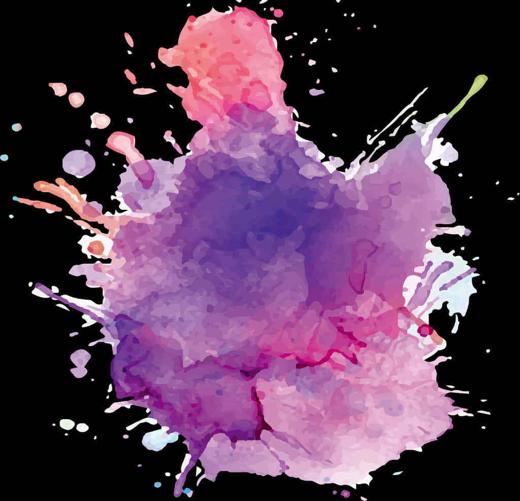 Vibrant_ Paint_ Splatter_ Artwork PNG with transparent background