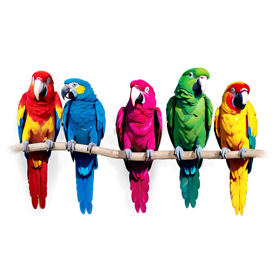 Vibrant Parrot Colors Png 34