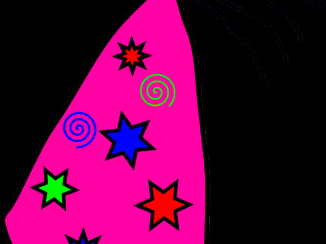 Vibrant Party Hat Illustration PNG with transparent background