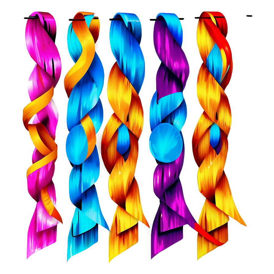 Vibrant Party Streamers Png Qpm