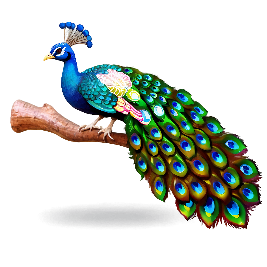 Vibrant Peacock Colors PNG 06232024 PNG with transparent background