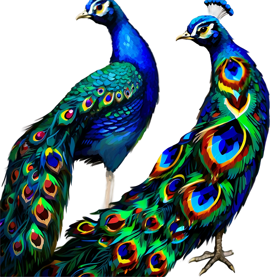 Vibrant Peacock Colors PNG 11 PNG with transparent background
