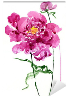 Vibrant Peony Watercolor Art