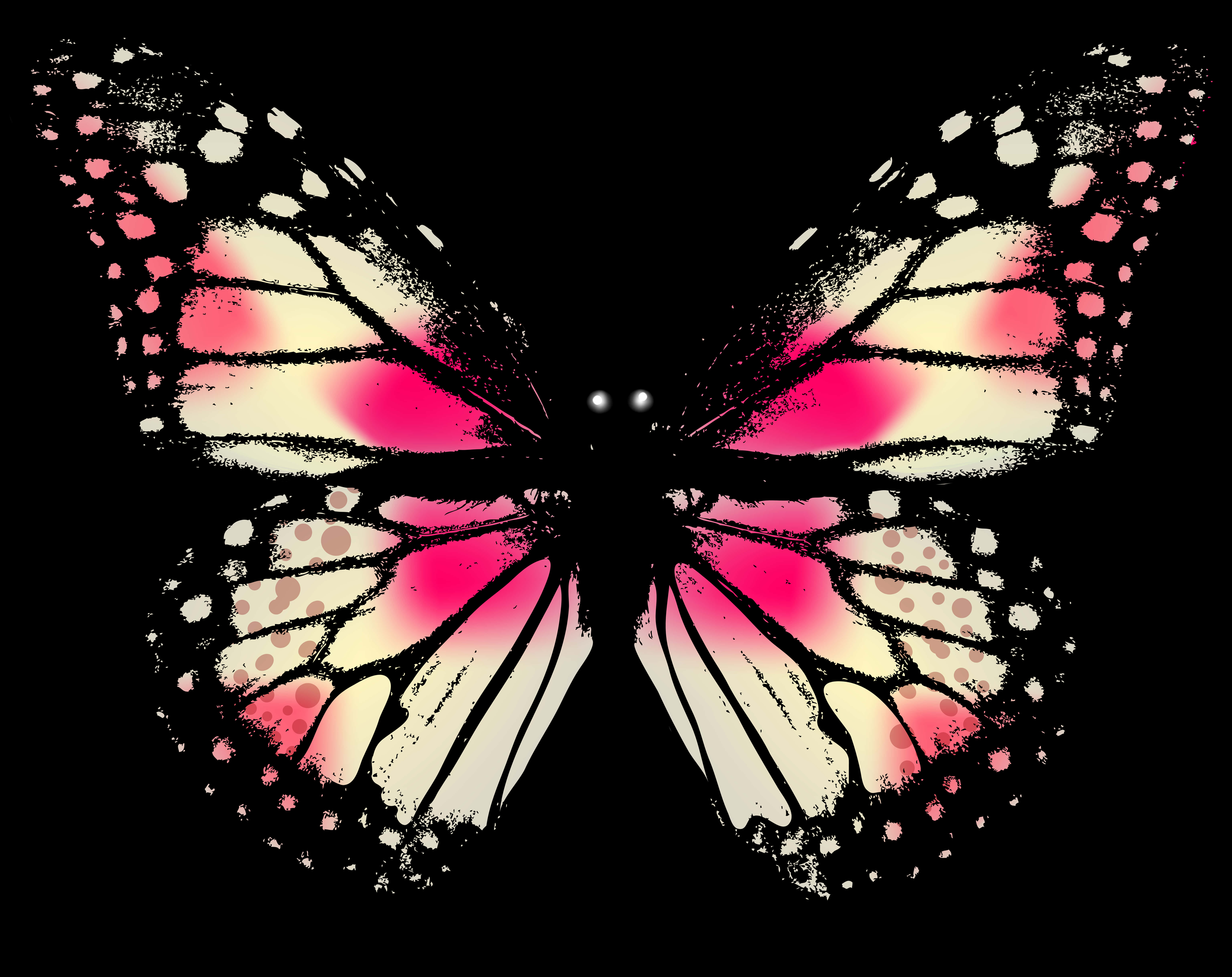 Vibrant Pink Butterfly Art