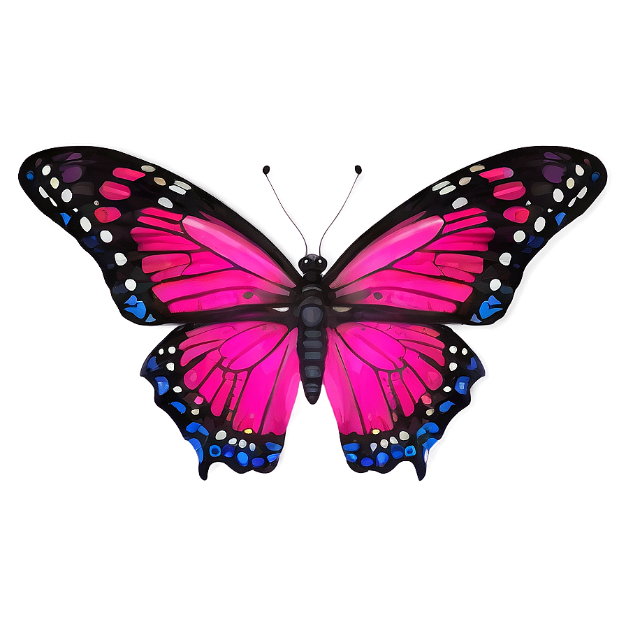 Vibrant Pink Butterfly Png Kkv23