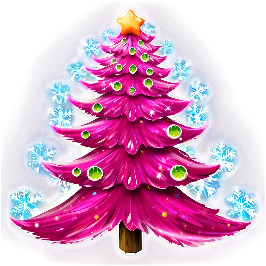 Vibrant Pink Christmas Tree Png 06122024