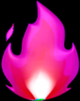 Vibrant Pink Flame Emoji