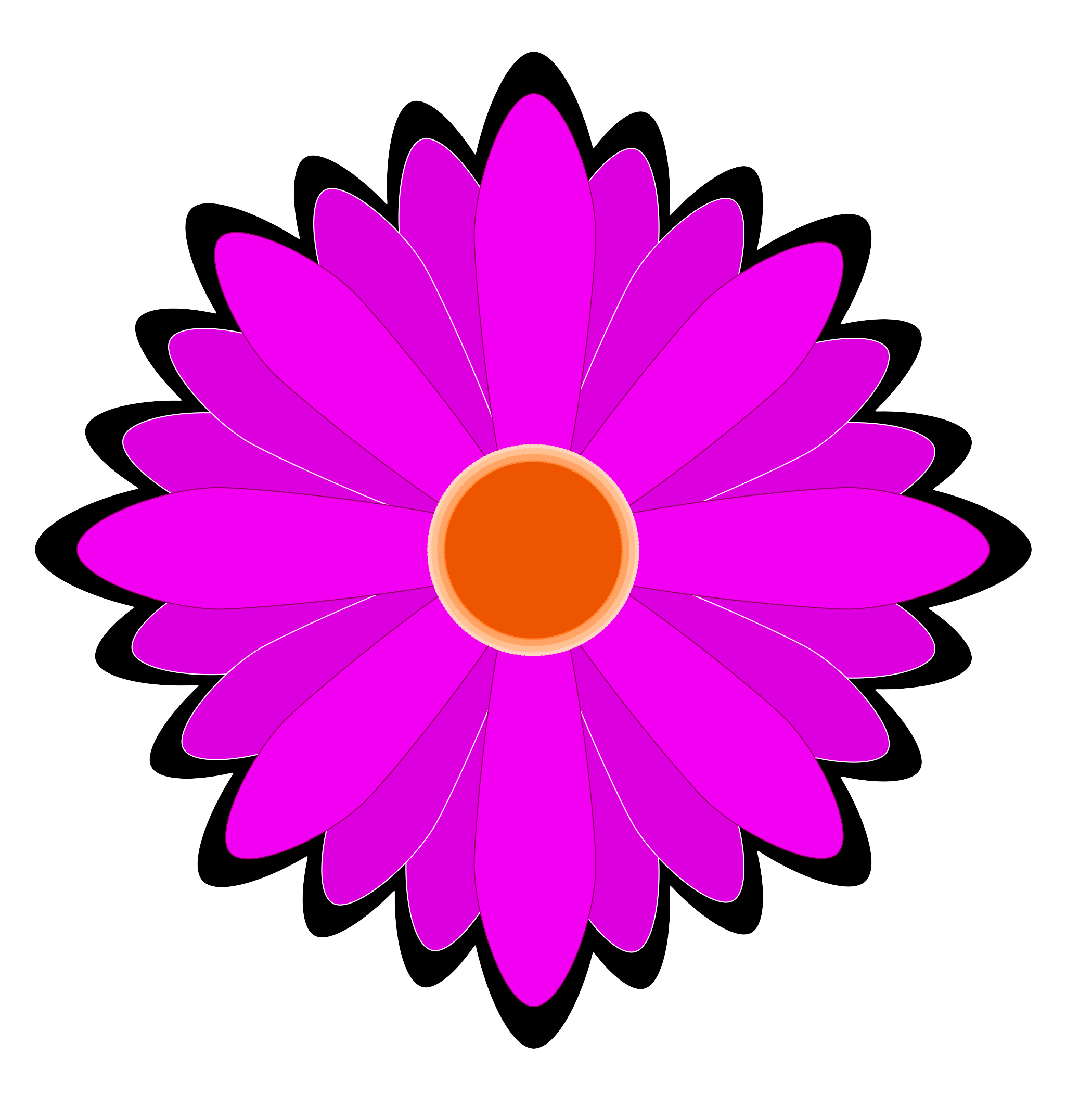 Vibrant Pink Flower Illustration