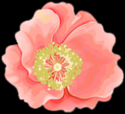 Vibrant Pink Flower Illustration