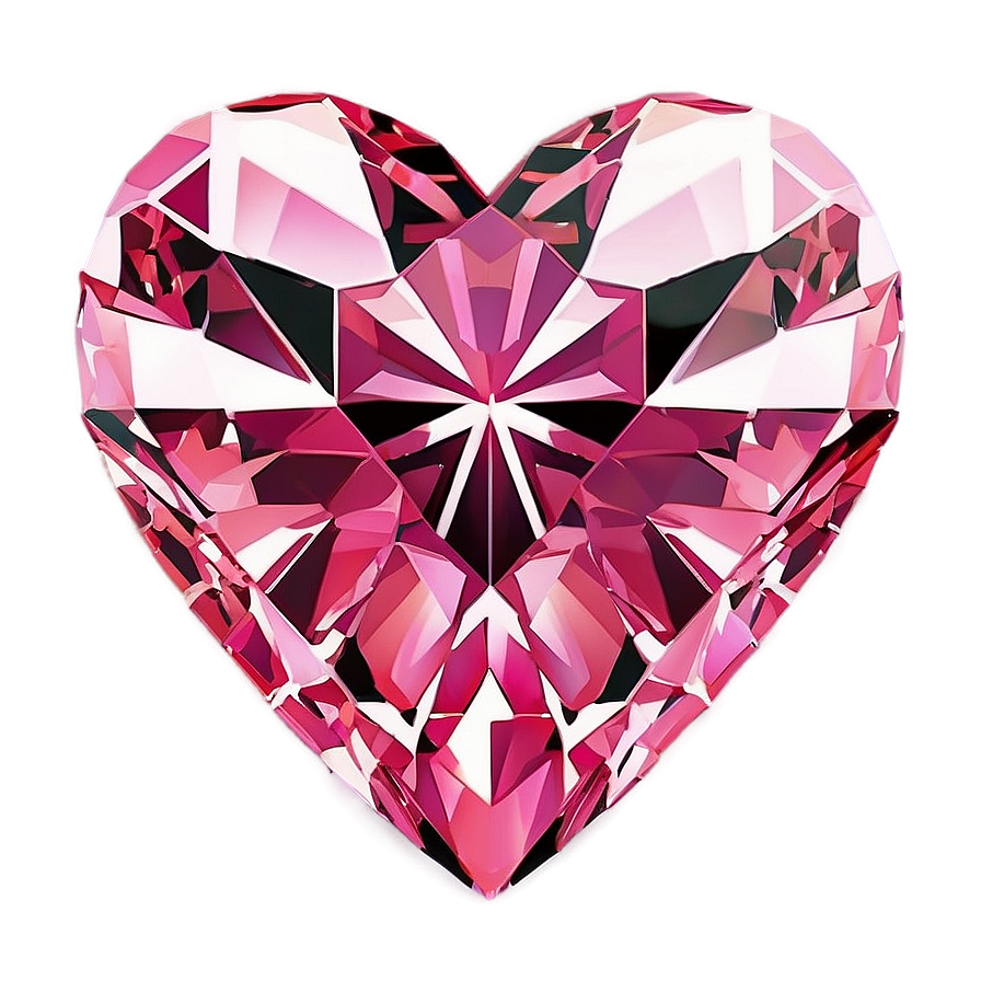 Vibrant Pink Heart Diamond Symbol Png Pqp