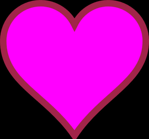 Vibrant_ Pink_ Heart_ Graphic PNG with transparent background