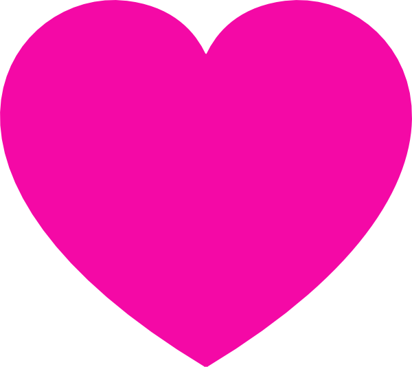 Vibrant Pink Heart Shape