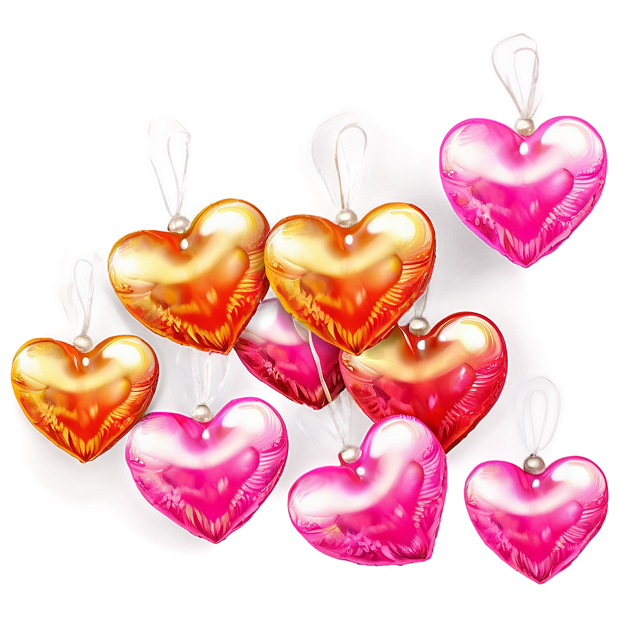 Vibrant Pink Hearts Decoration Png 06122024