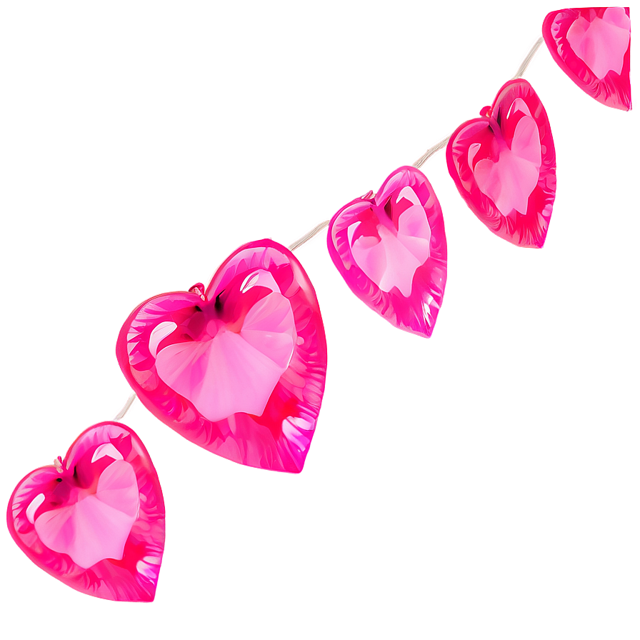 Vibrant Pink Hearts Decoration Png Slo95