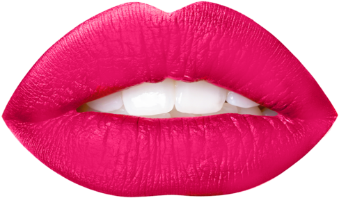 Vibrant_ Pink_ Lips_ Closeup.png PNG with transparent background