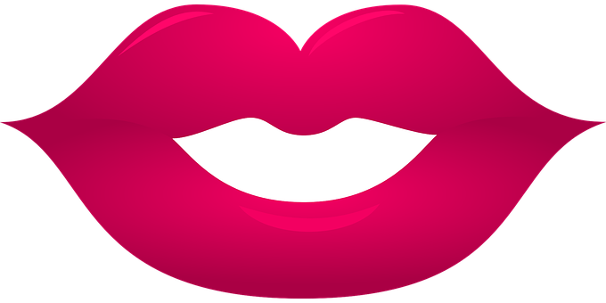 Vibrant Pink Lips Graphic