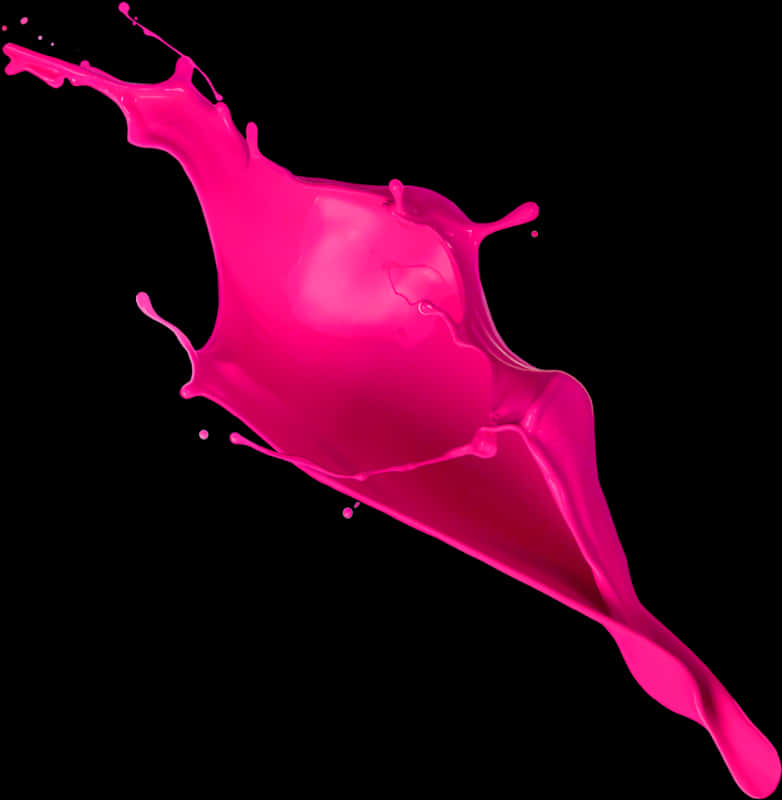Vibrant_ Pink_ Paint_ Splash PNG with transparent background