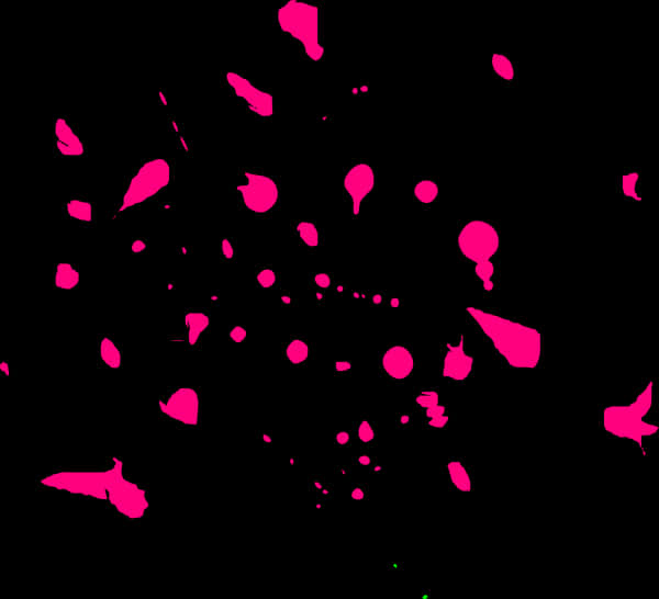 Vibrant_ Pink_ Splatter_on_ Black PNG image with a transparent background, free high-resolution download