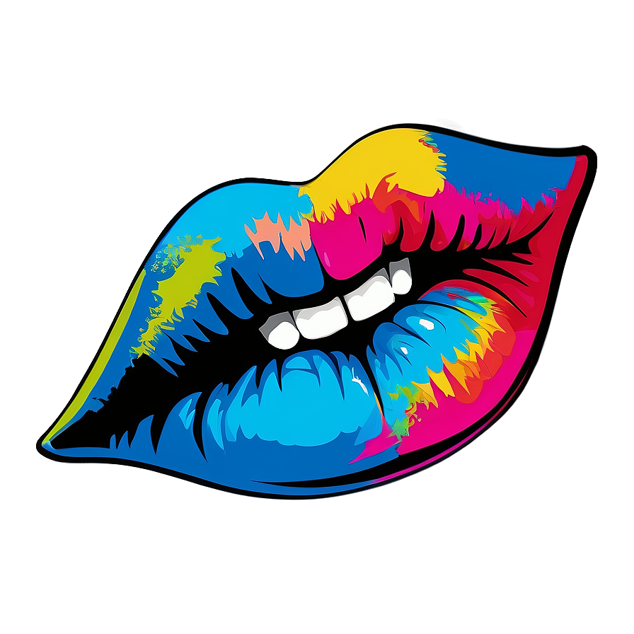 Vibrant Pop Art Lips Png 06242024