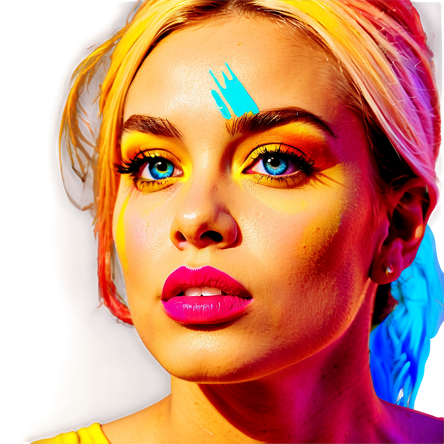 Vibrant Pop Art Portrait Png Fme