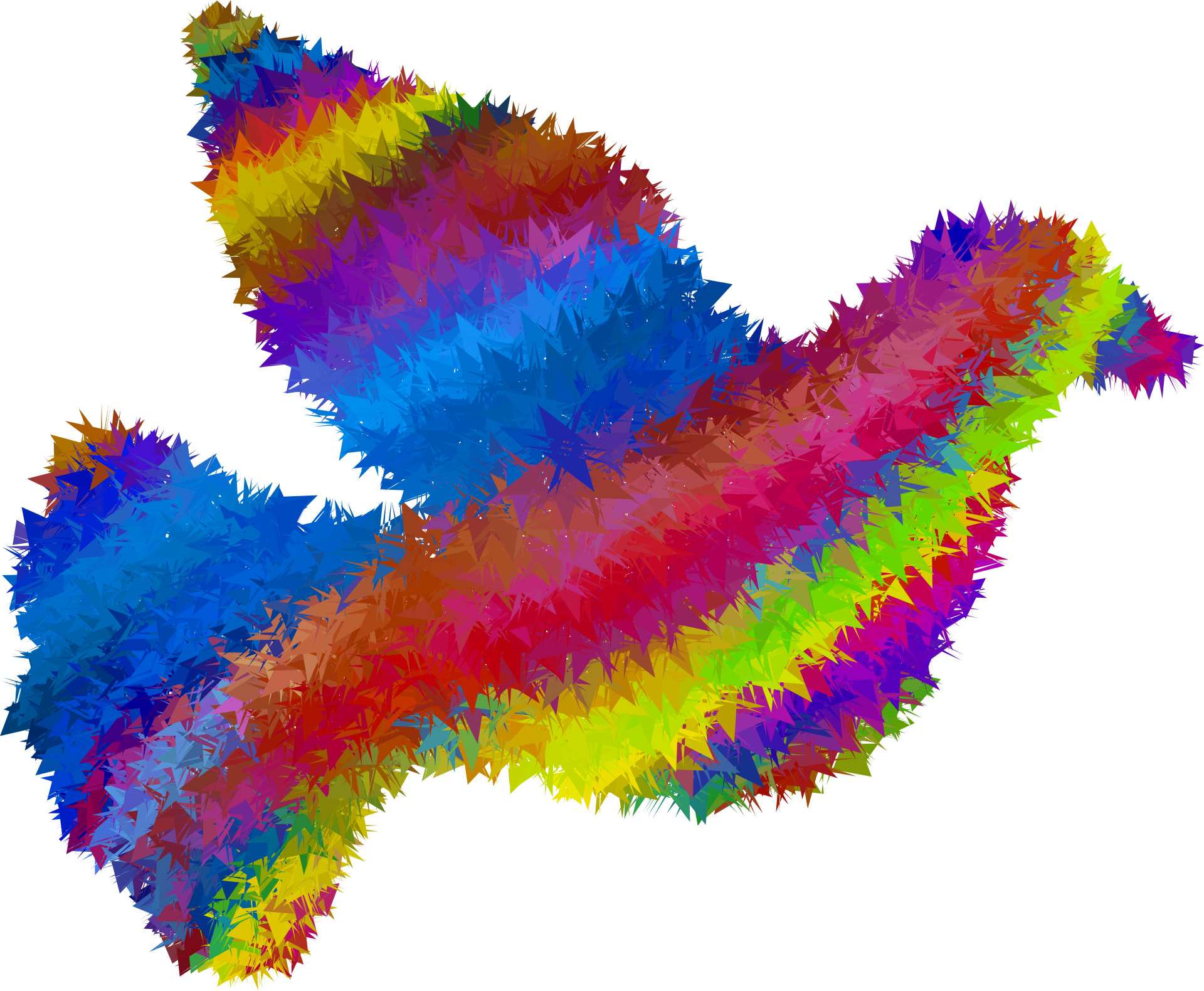 Psychedelic High Poly Peace Dove - Colorful Dove Png, Transparent Png PNG with transparent background