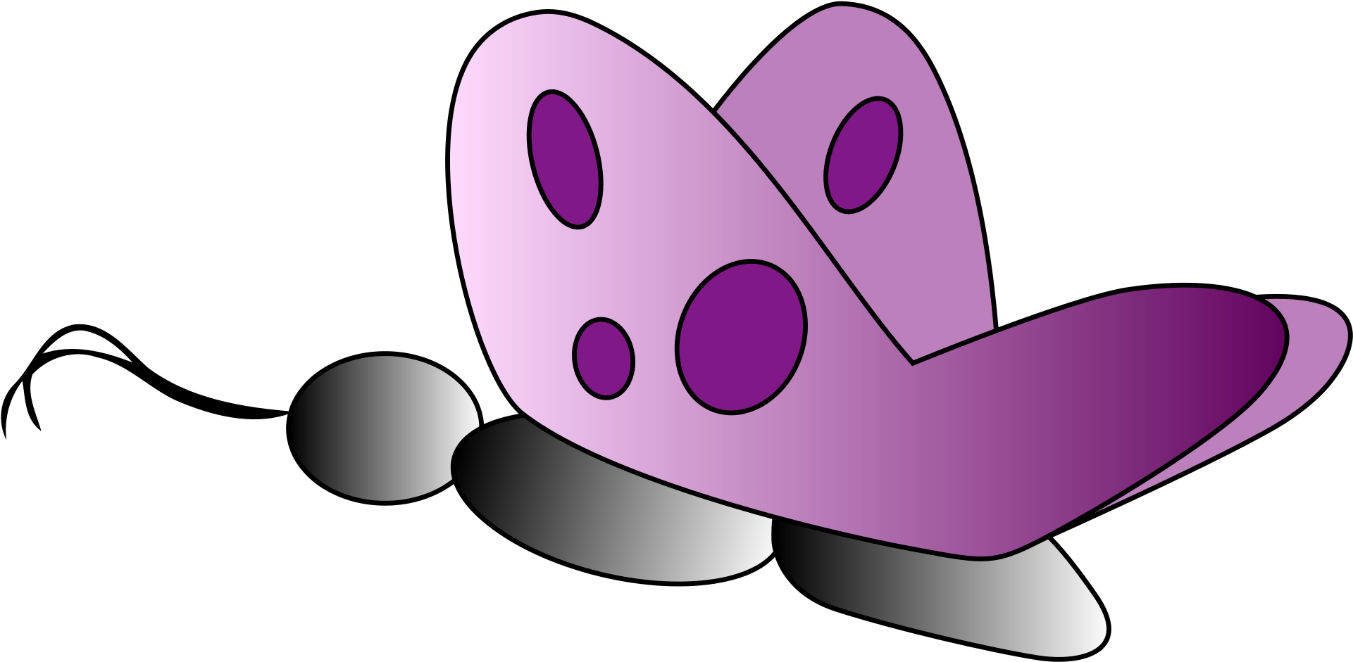 Vibrant Purple Butterfly Graphic PNG with transparent background