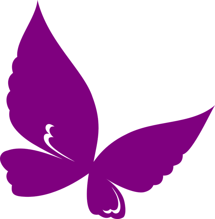 Vibrant Purple Butterfly Graphic PNG with transparent background