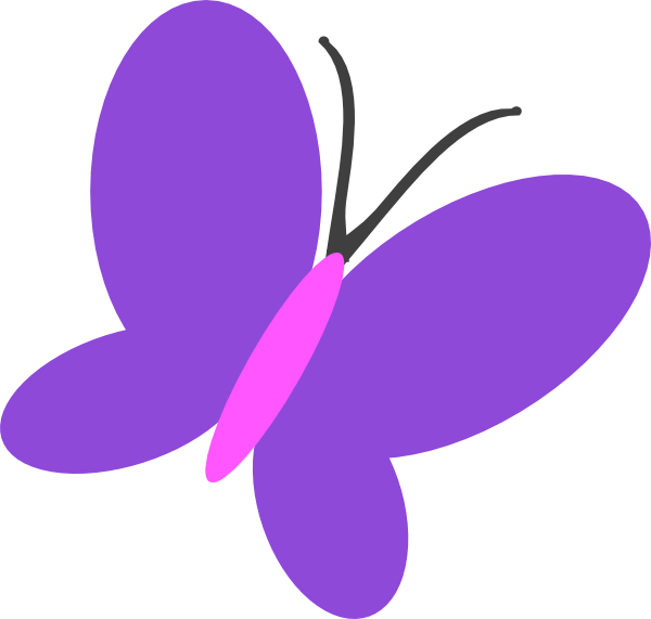 Vibrant Purple Butterfly Graphic PNG with transparent background