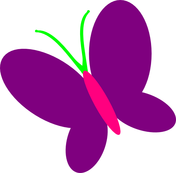 Vibrant Purple Butterfly Graphic PNG with transparent background