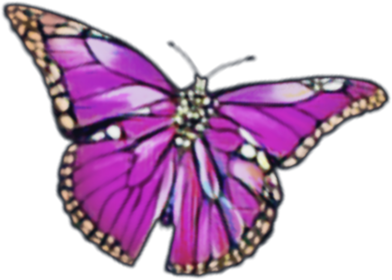 Vibrant Purple Butterfly Illustration PNG with transparent background