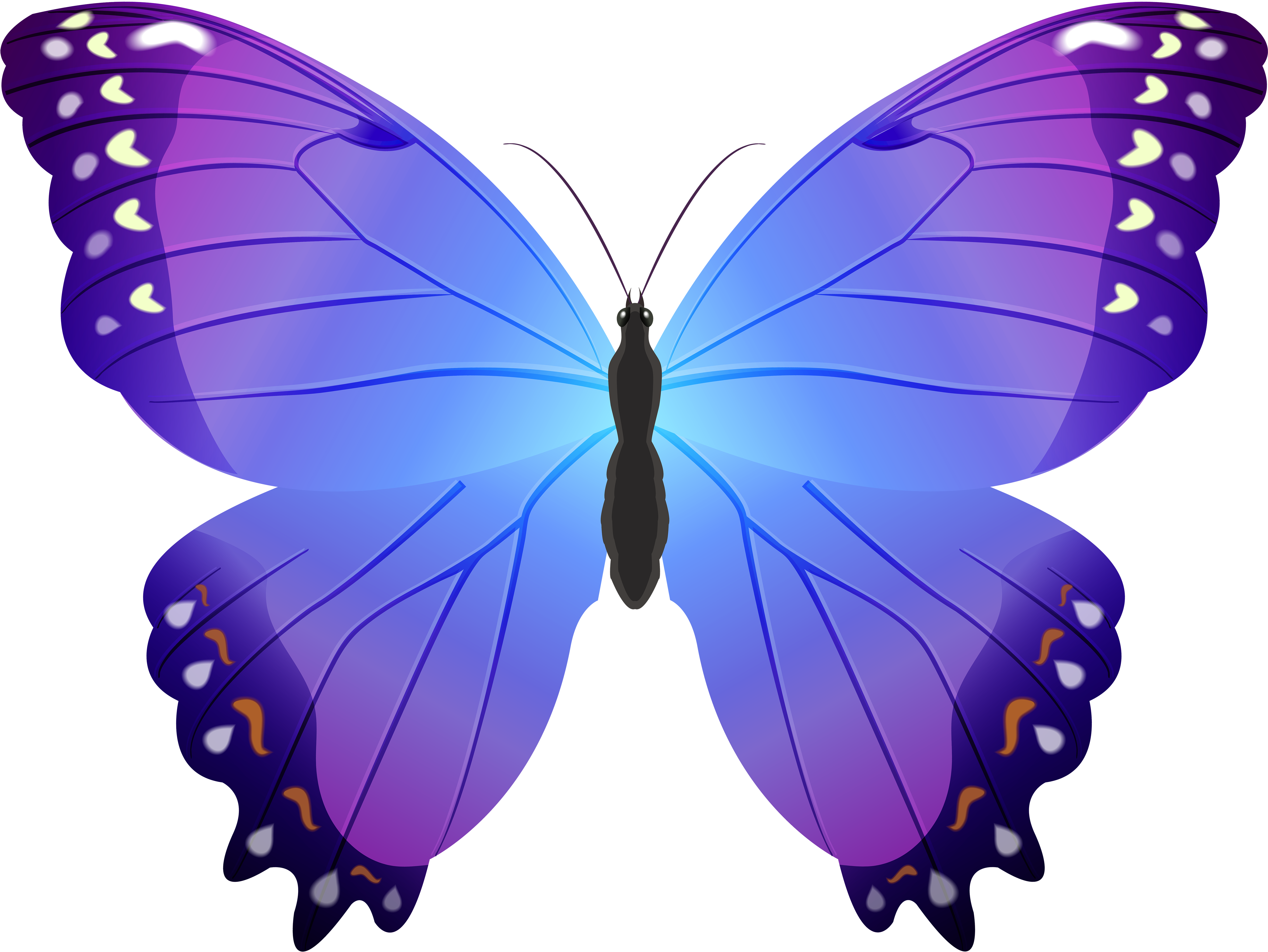 Vibrant Purple Butterfly Illustration PNG with transparent background