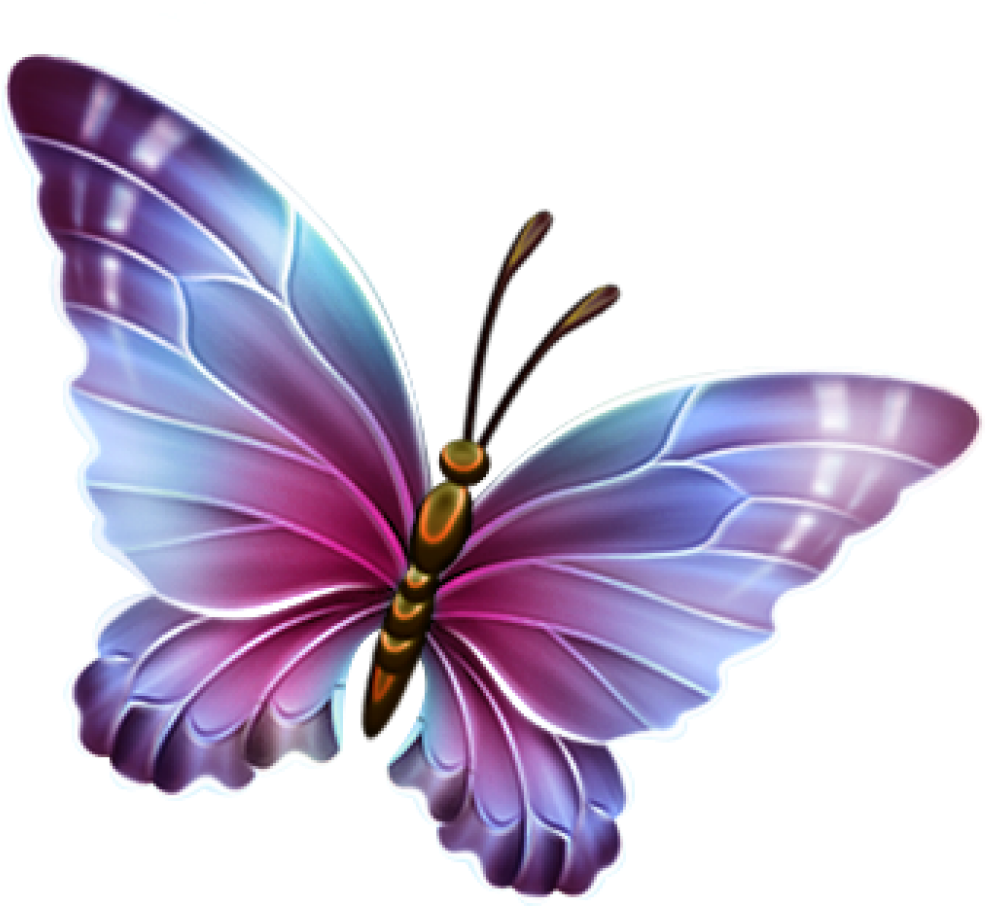 Vibrant Purple Butterfly Illustration PNG with transparent background