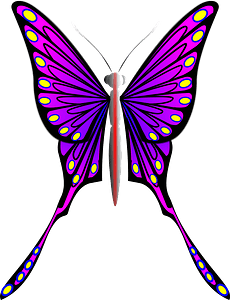 Vibrant Purple Butterfly Illustration PNG with transparent background