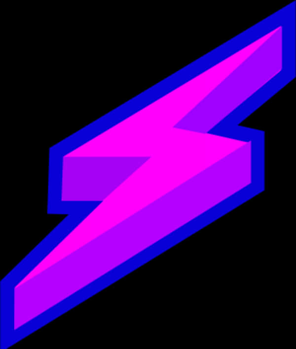 Vibrant Purple Lightning Bolt