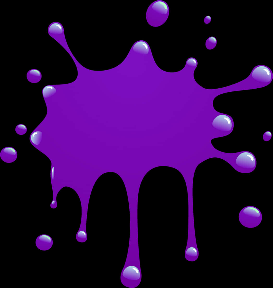 Vibrant Purple Paint Splatter PNG with transparent background