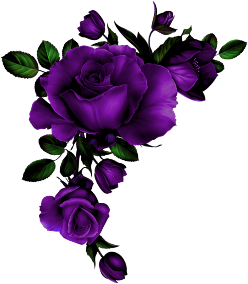 Vibrant Purple Roses Artwork