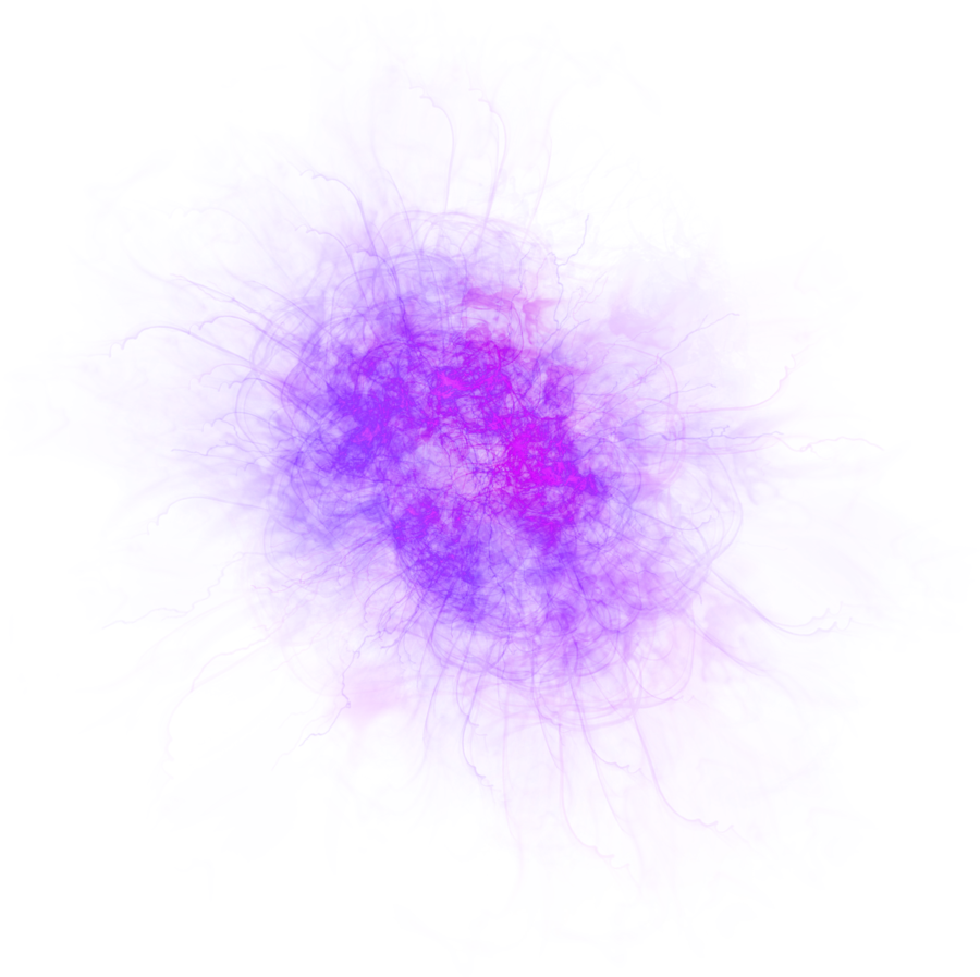Vibrant Purple Smoke Explosion PNG with transparent background